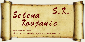 Selena Kovjanić vizit kartica